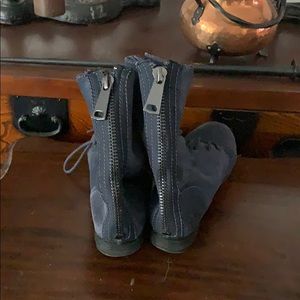 Aldo blue suede combat boots